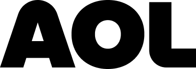 czarne logo AOL